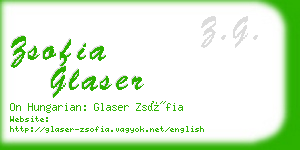 zsofia glaser business card